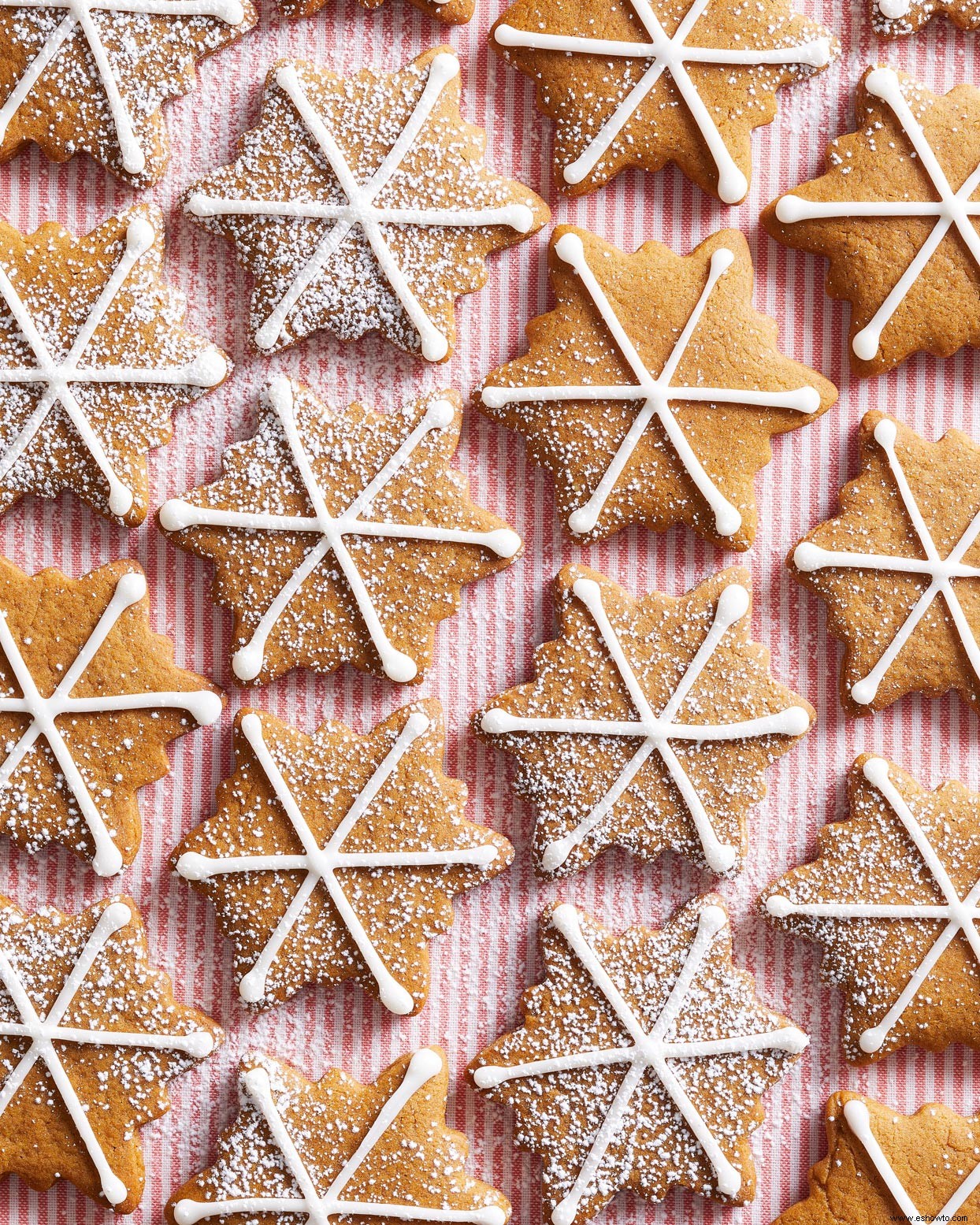 Copos de nieve de pan de jengibre 