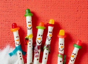 Muñecos de nieve de pretzel: Barras cubiertas de caramelo blanco para un invierno festivo