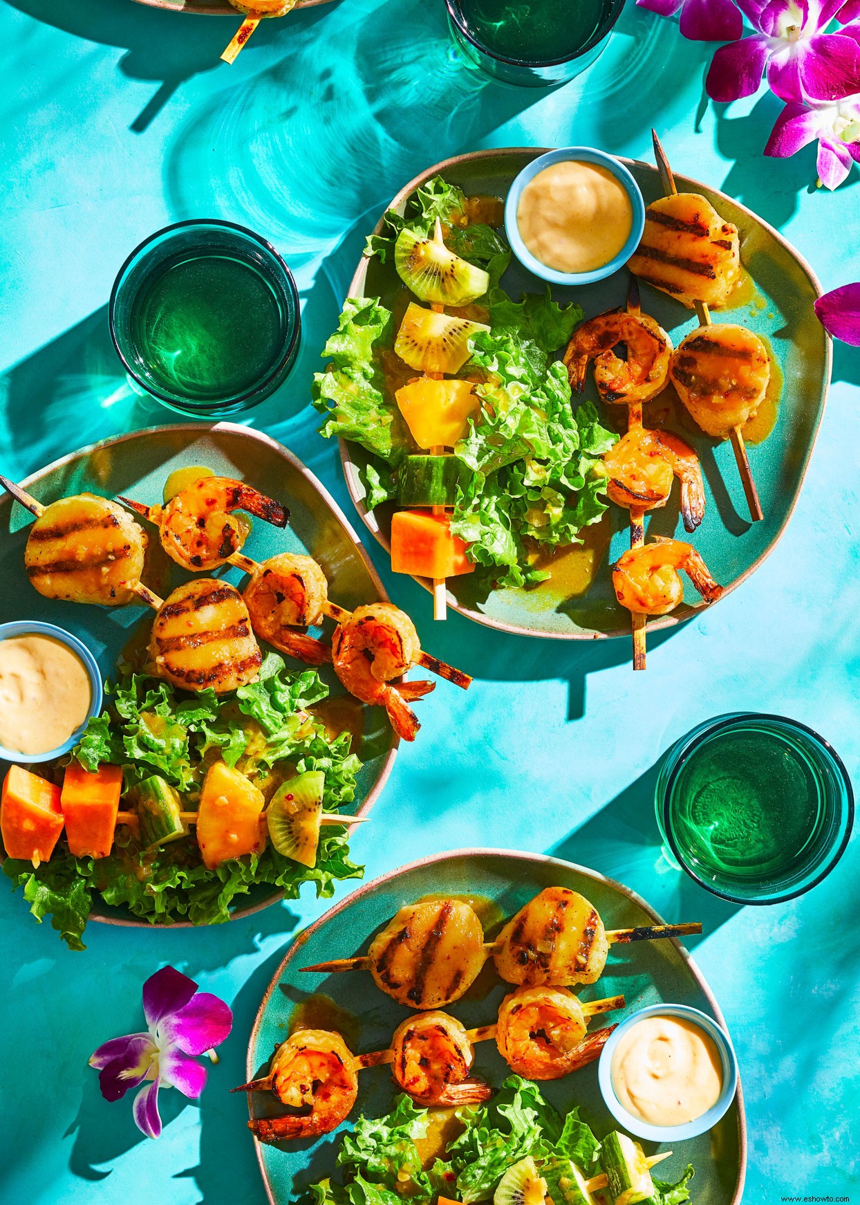 Brochetas De Camarones Y Vieiras De Maracuyá 