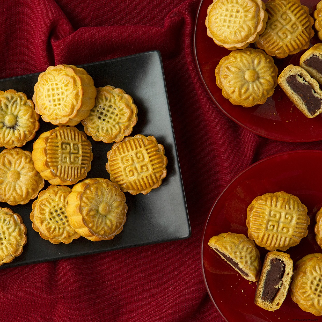 Pasteles de Luna con Pasta de Frijoles Rojos 