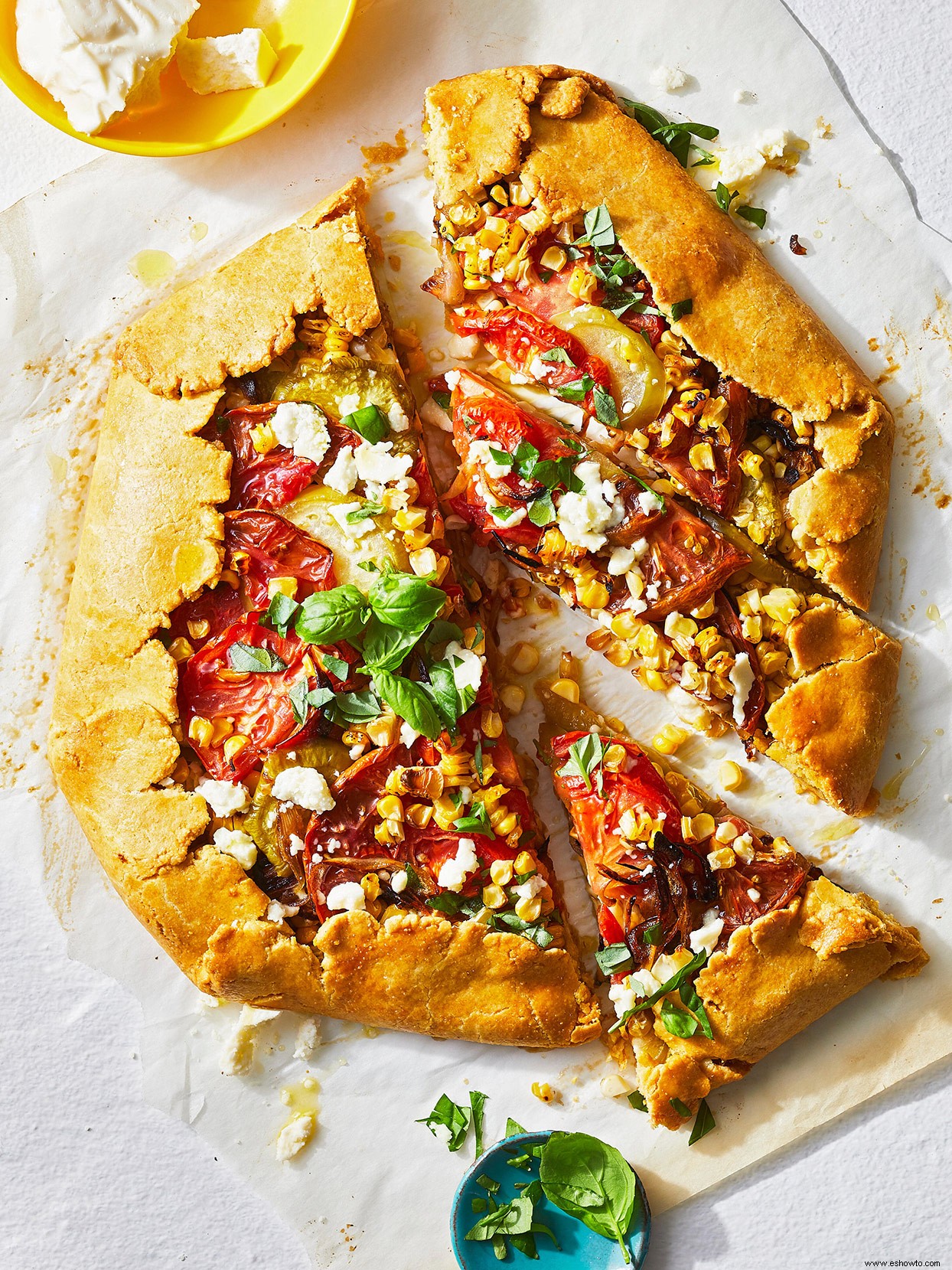 Crostata de Maíz con Tomatillos y Queso Fresco 