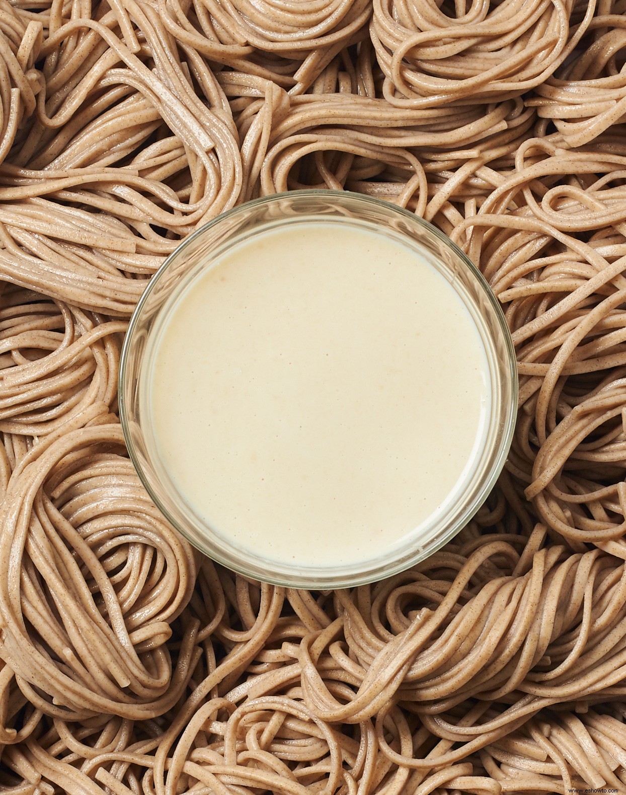 Salsa de fideos con tahini y jengibre 