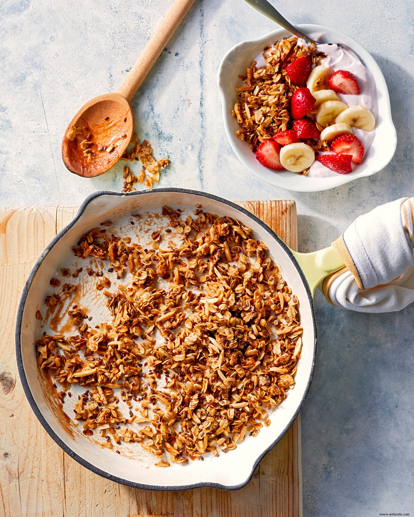 Granola rápida a la sartén 