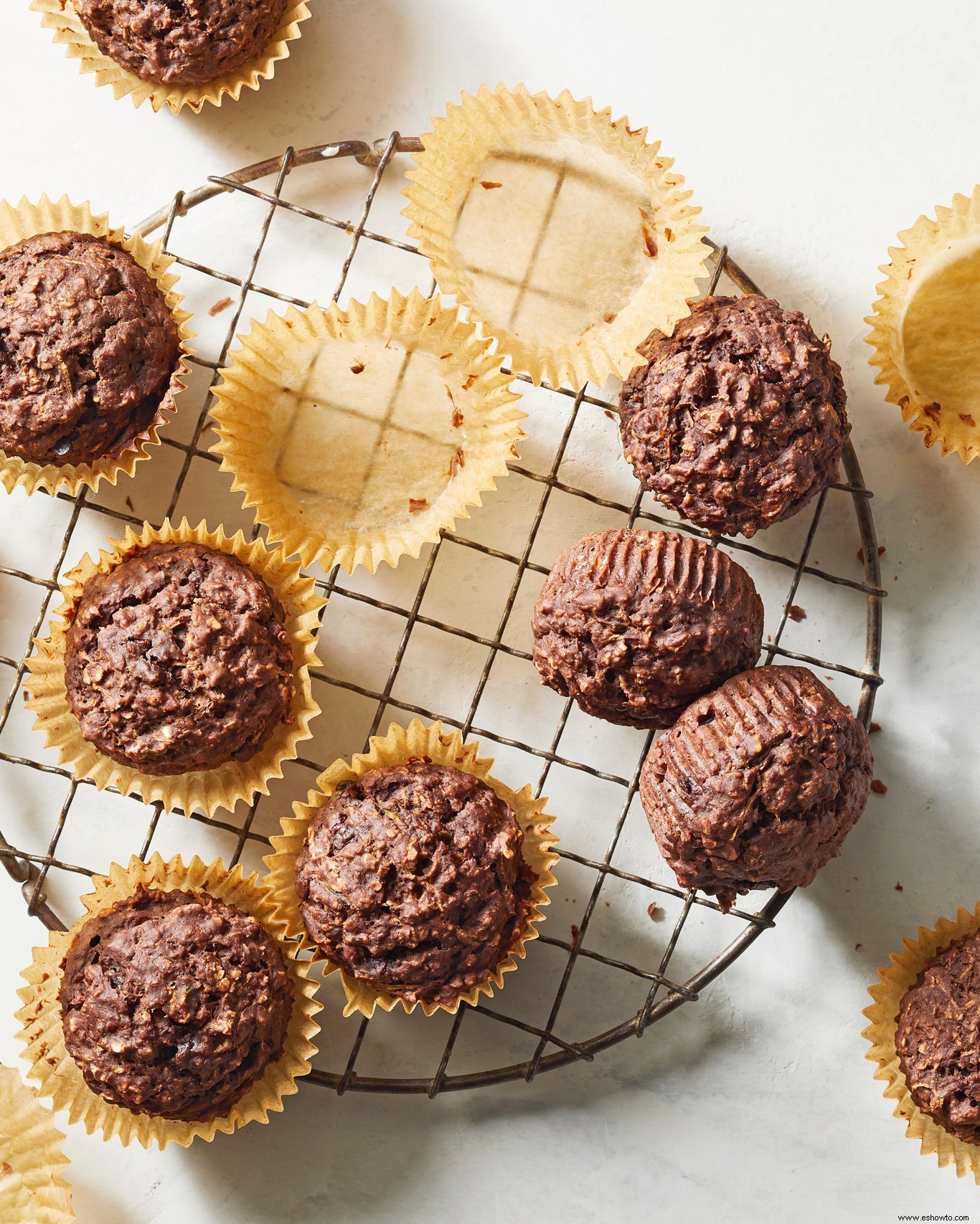 Muffins De Calabacín Con Chips De Chocolate Bajos En Azúcar 