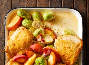 Pollo a la Sidra con Coles de Bruselas y Manzanas: Receta Fácil y Deliciosa