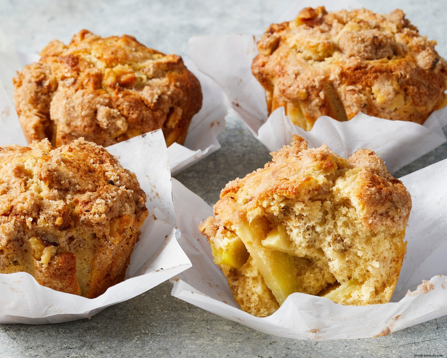 Muffins Streusel Jumbo De Manzana Y Nueces 