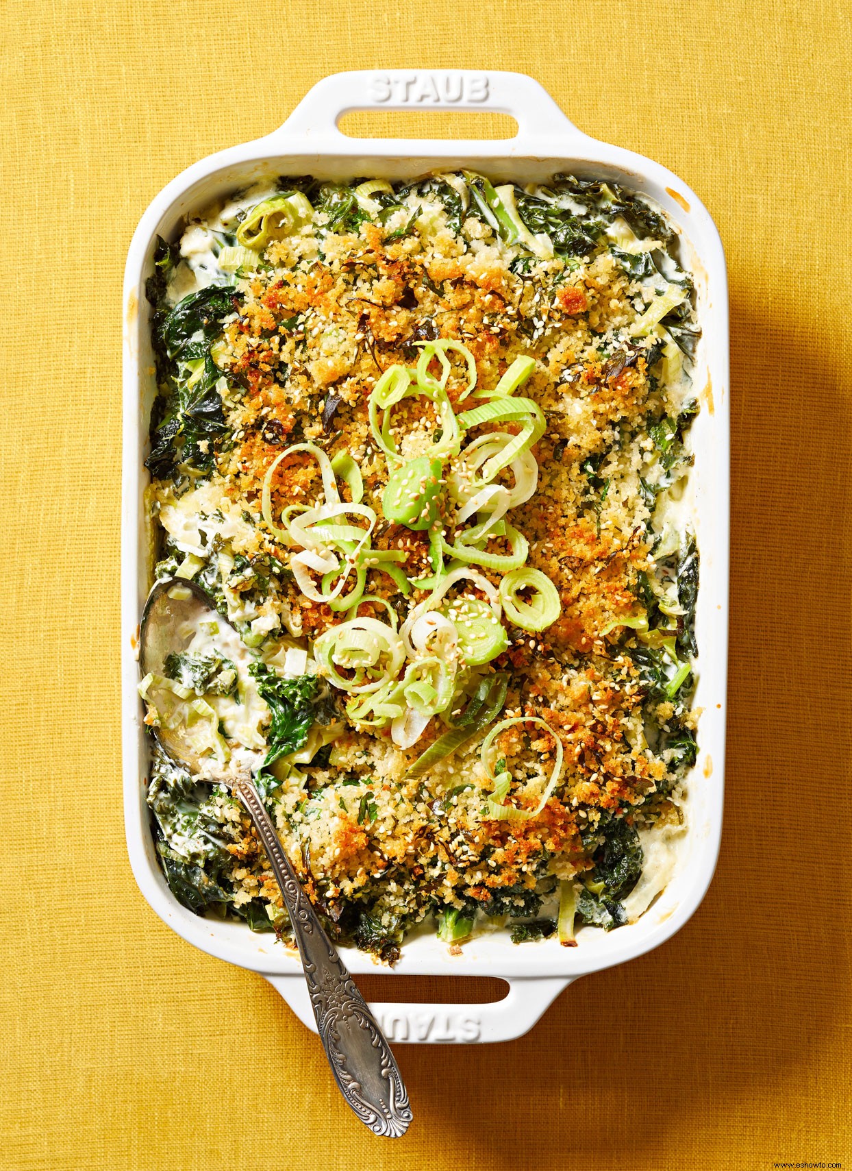 Kale a la crema gratinada 