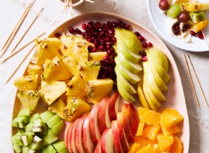 Brochetas y Plato de Frutas Frescas con Salsa de Mascarpone y Arce: Receta Rápida