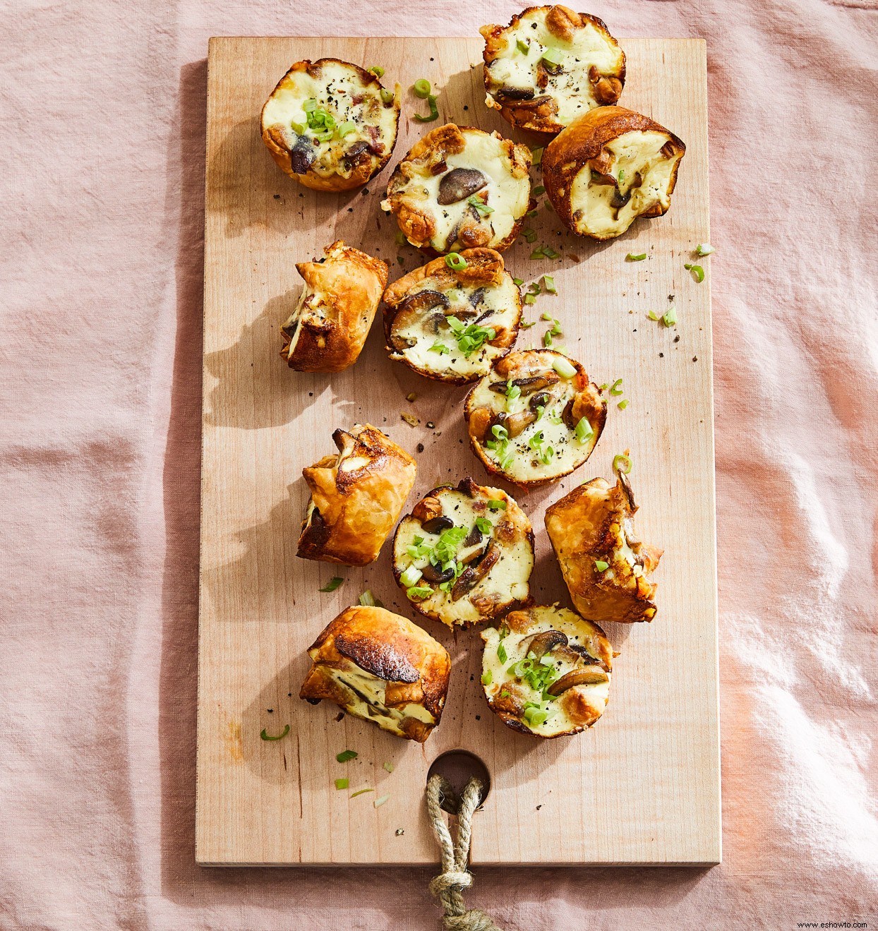 Mini Quiches De Tocino Y Champiñones 