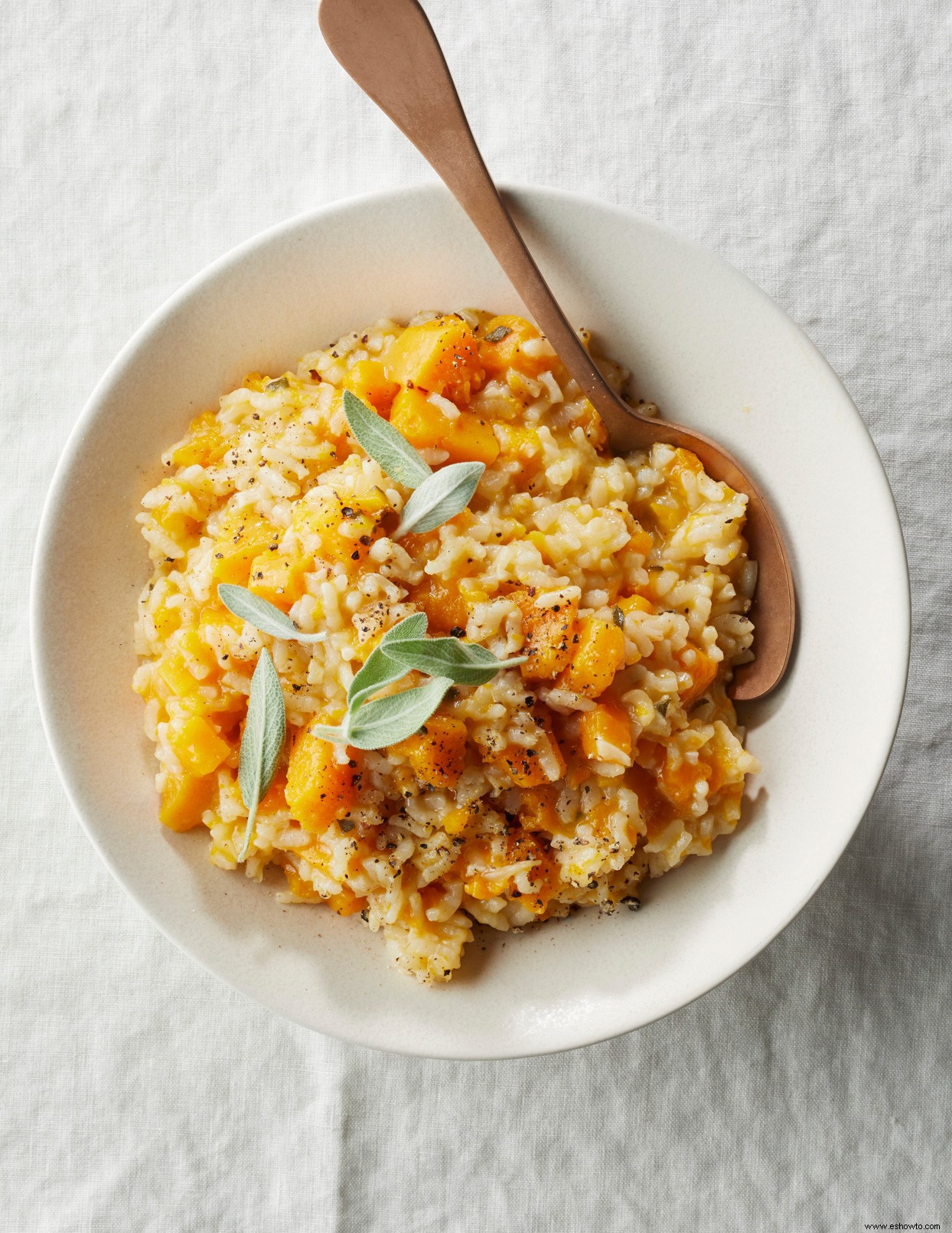 Risotto de calabaza y manzana en olla a presión 