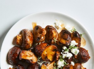 Champiñones en Freidora de Aire con Glaseado Balsámico, Tomillo y Queso de Cabra
