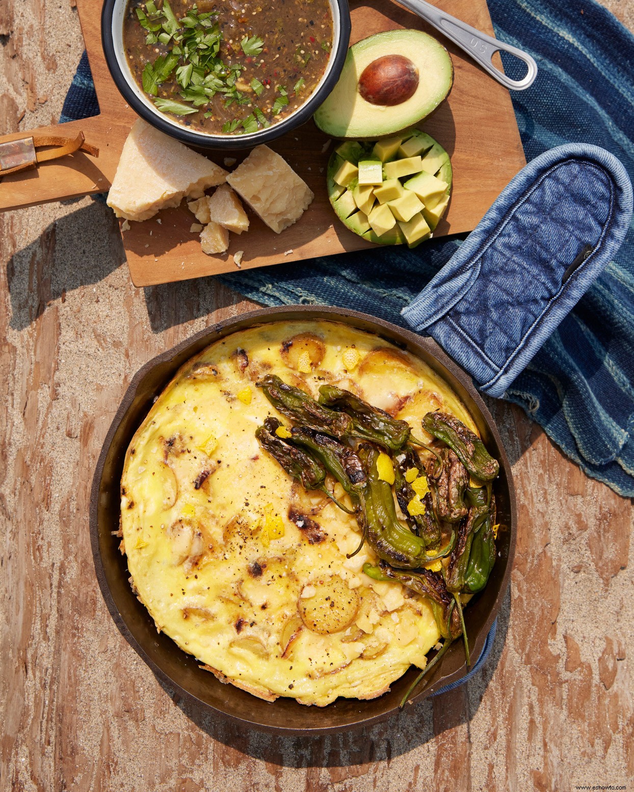 Tortilla estilo español con un toque 