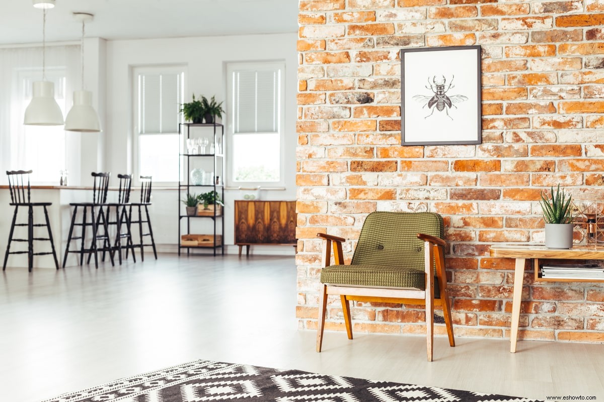 Usar una pared de ladrillos como elemento de diseño en su hogar 