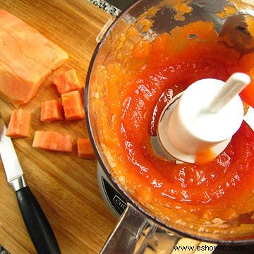 Cómo hacer puré de papaya para bebés 