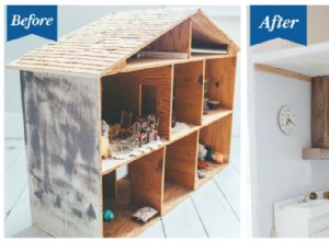 Transformación espectacular de una casa de muñecas al estilo Fixer Upper