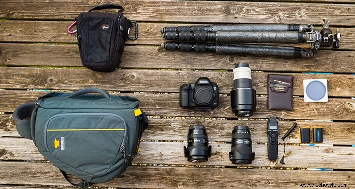 Dentro del paquete de un fotógrafo de campo 