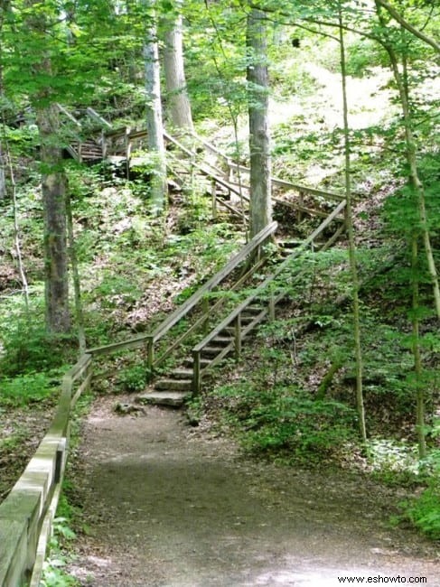 De visita en el parque estatal Clifty Falls, Indiana