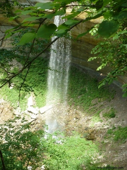 De visita en el parque estatal Clifty Falls, Indiana