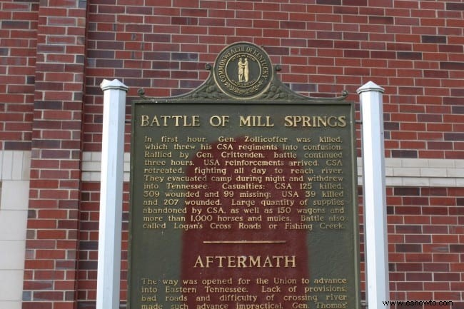 Aprendiendo la historia de la Guerra Civil en Mill Springs Battlefield 