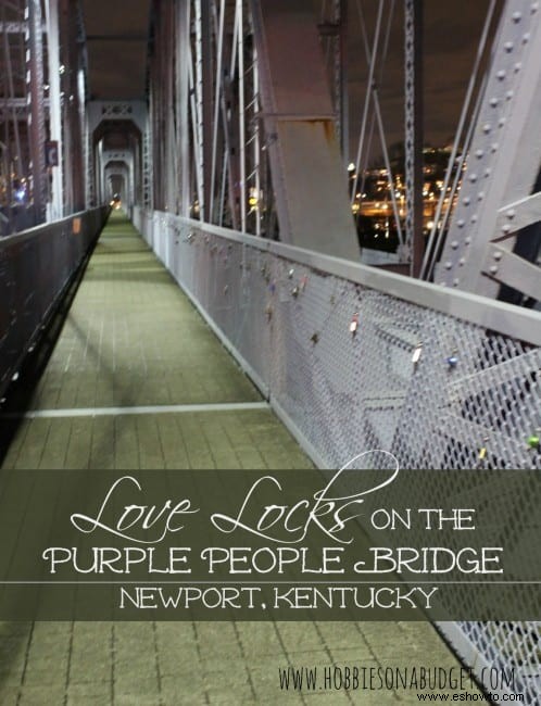 Love Locks en el puente Purple People 