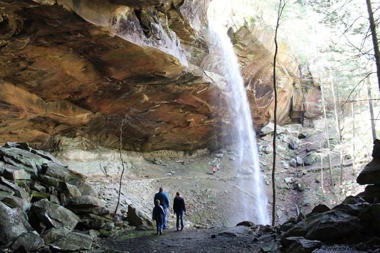 Yahoo Falls y arco de piedra:Whitley City, Kentucky 