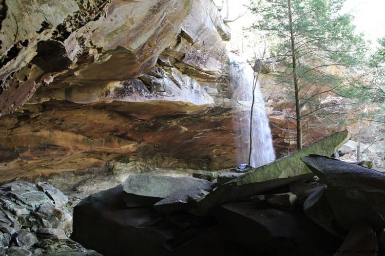 Yahoo Falls y arco de piedra:Whitley City, Kentucky 