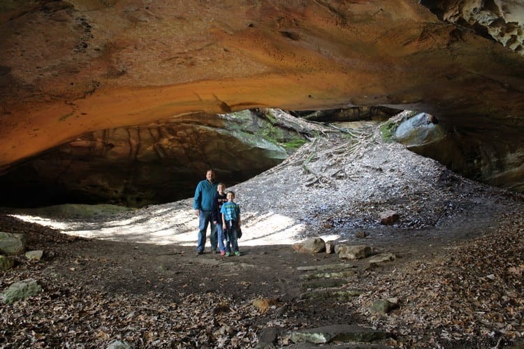 Yahoo Falls y arco de piedra:Whitley City, Kentucky 