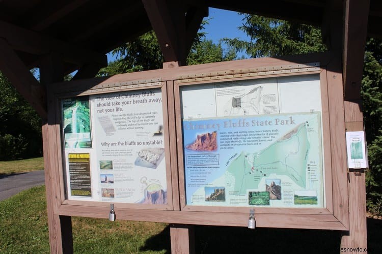 Parque estatal Chimney Bluffs:lago Ontario