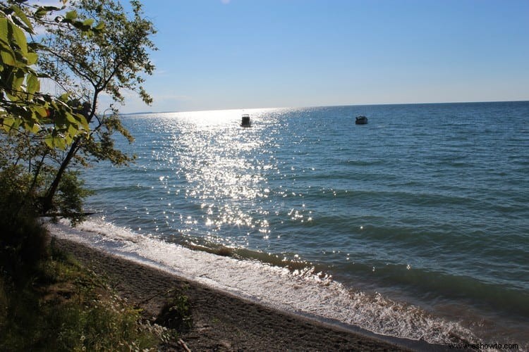Parque estatal Chimney Bluffs:lago Ontario