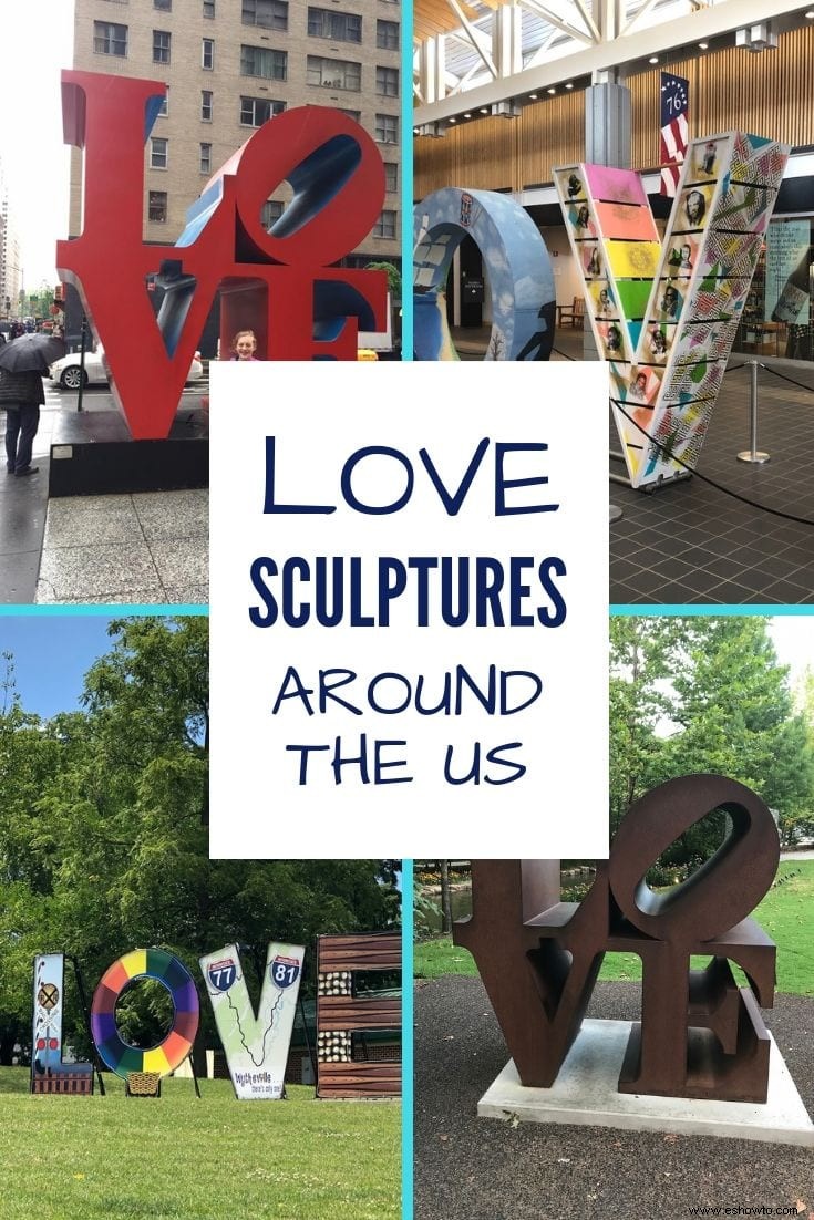 LOVE Esculturas en EE. UU.