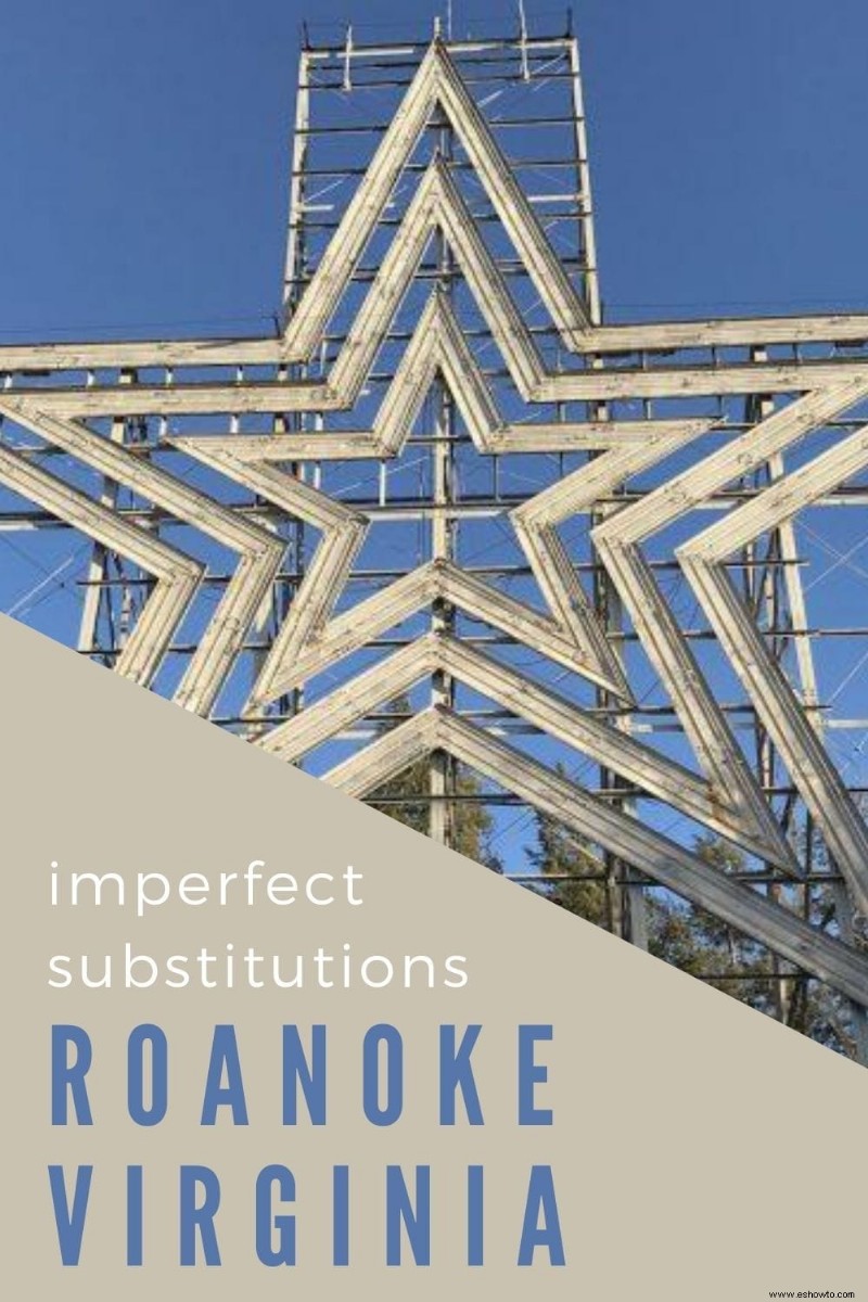 Sustituciones imperfectas:ideas para viajar a Roanoke, Virginia