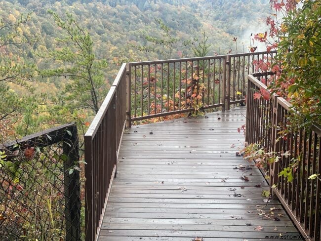 Devil s Jump Overlook para los colores del otoño