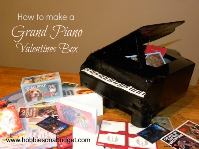 Cómo hacer una caja de San Valentín con piano de cola