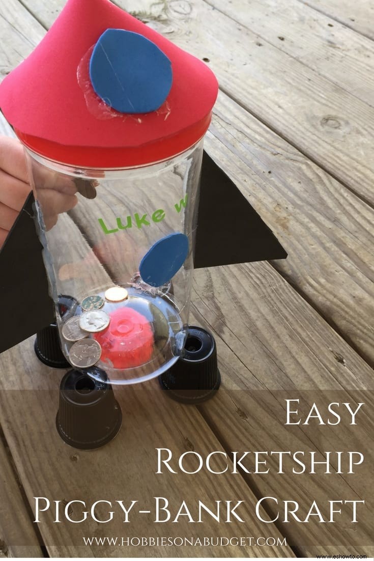 Artesanía fácil con hucha de Rocketship