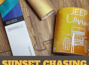 Sunset Chasing – Idea de regalo de taza amorosa de jeep