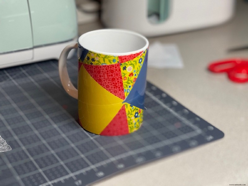 Edredón de retazos Cricut Mug Press Idea