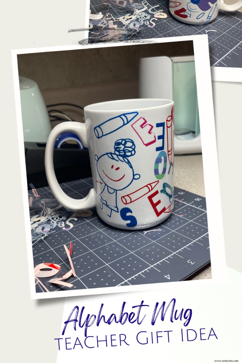 Idea de regalo de taza para maestros del alfabeto