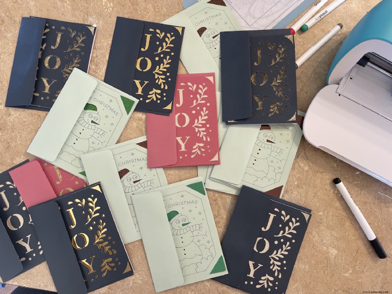 Tarjetas de Navidad hechas a mano con Cricut Joy