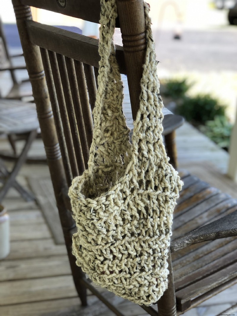 Bolso holgado de crochet fácil