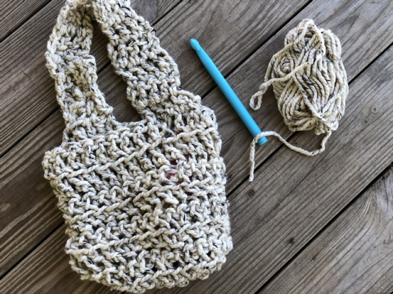 Bolso holgado de crochet fácil