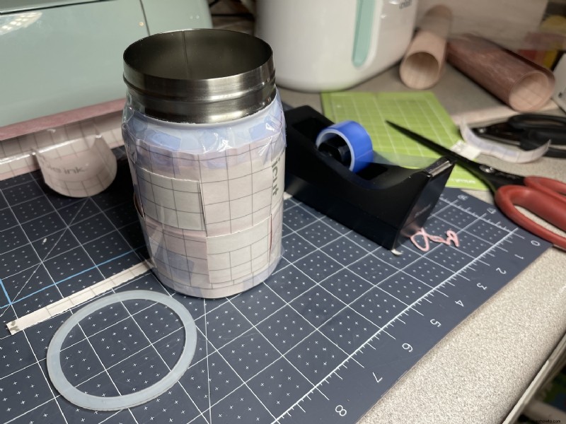 Patchwork Word Mason Jar Tumbler