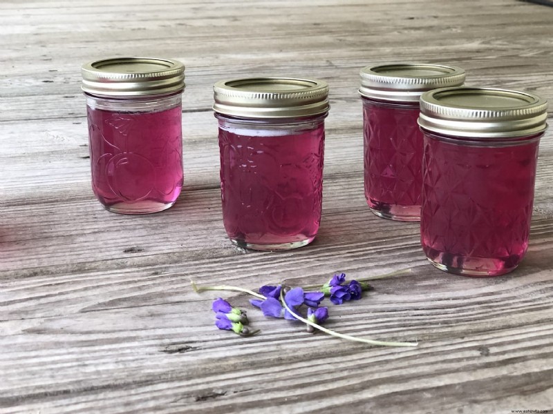 Cómo hacer gelatina de violeta silvestre