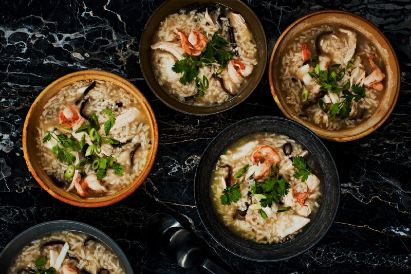 Cháo Bồi (gachas de avena vietnamita con mariscos)