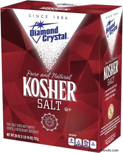 Por qué usar sal kosher en los condimentos para barbacoa y no sal yodada