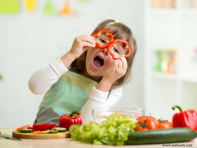 Frutas y verduras que los niños deben comer