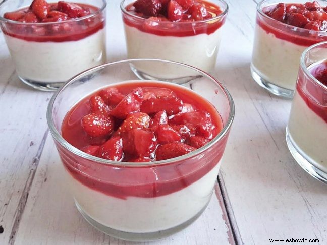 Arroz con Leche y Chocolate Blanco con Fresas Caramelizadas