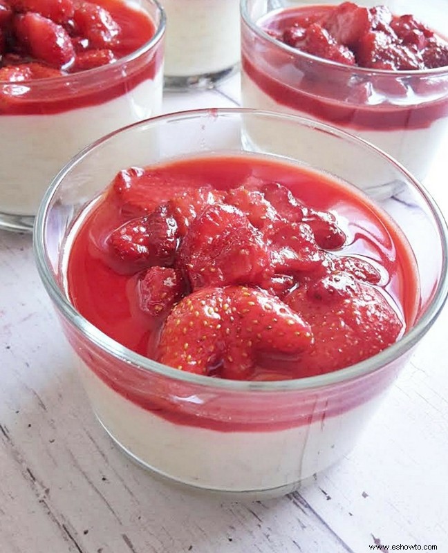 Arroz con Leche y Chocolate Blanco con Fresas Caramelizadas